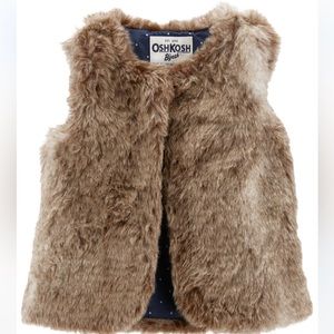 OshKosh B’Gosh Tan Faux Fur Vest 12 months